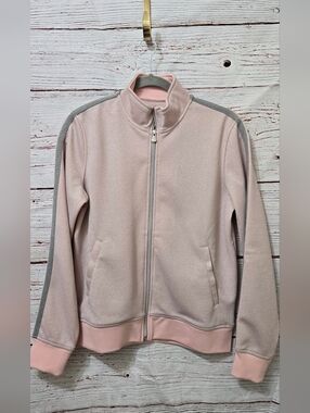 Converse Pink Shimmer Track Jacket Full Zip Athletic Jacket Medium